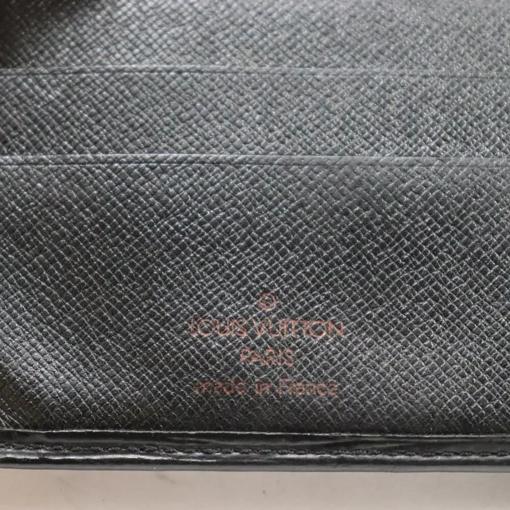 Louis Vuitton Black Epi Leather Bifold Wallet Snap‎ Coin Purse Spain